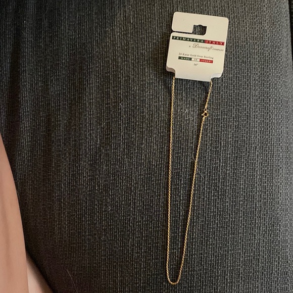 16’’ necklaces, 24k gold over sterling silver - Picture 1 of 2